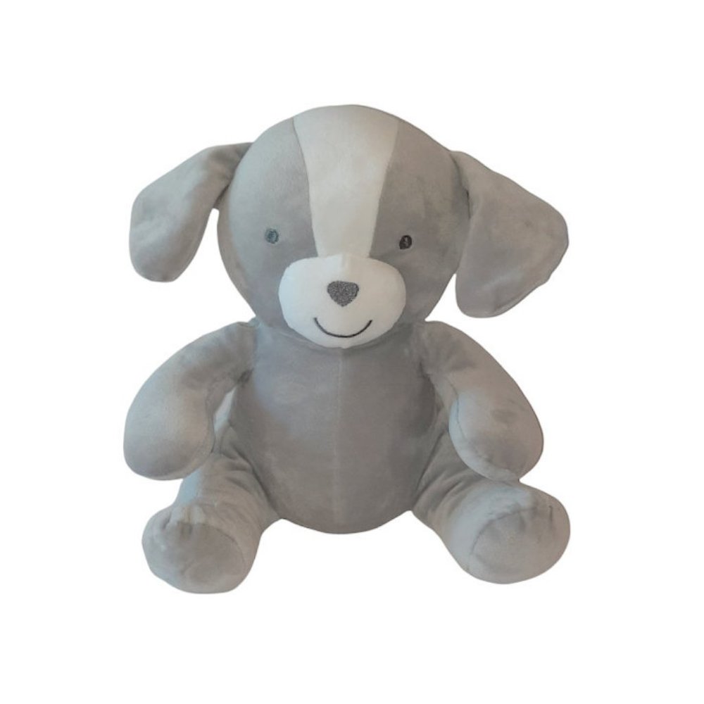 Child of Mine Carters Gray White Puppy Plush Toy